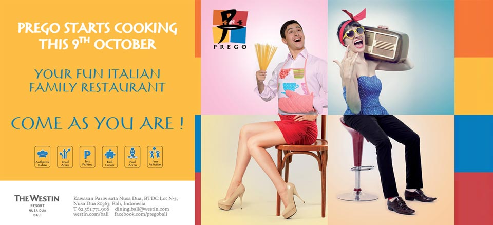 PREGO starts cooking this 9th October. Come as you are!